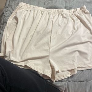 temu cream pj shorts